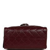 Chanel Small 25 Hobo Bag Dark Burgundy Shiny Lambskin Silver Hardware - Thumbnail View 6