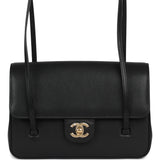 Chanel Small Preppy Coco Flap Bag Black Shiny Caviar Brushed Gold Hardware - Thumbnail View 1