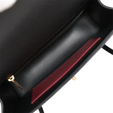 Chanel Small Preppy Coco Flap Bag Black Shiny Caviar Brushed Gold Hardware - Thumbnail View 10