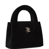 Chanel Small Kelly Shopper Black Velvet Crystal Light Gold Hardware - Thumbnail View 2