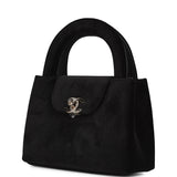 Chanel Small Kelly Shopper Black Velvet Crystal Light Gold Hardware - Thumbnail View 5