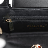 Chanel Small Kelly Shopper Black Velvet Crystal Light Gold Hardware - Thumbnail View 9