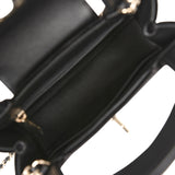 Chanel Small Kelly Shopper Black Velvet Crystal Light Gold Hardware - Thumbnail View 10