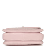 Chanel Medium Trendy CC Top Handle Flap Light Pink Lambskin Light Gold Hardware - Thumbnail View 6