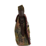Pre-owned Chanel Small "On The Pavements" Messenger Bag Dark Khaki, Multicolor Graffiti Canvas Antique Silver Hardware - Thumbnail View 5