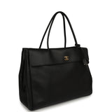 Chanel XXL "It Girl" Shopping Tote Black Calfskin Gold Hardware - Thumbnail View 2