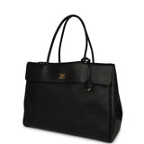 Chanel XXL "It Girl" Shopping Tote Black Calfskin Gold Hardware - Thumbnail View 5
