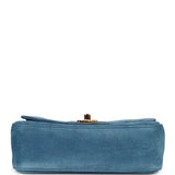 Chanel Mini "Souplissimo" Flap Bag Blue Suede Gold Hardware - Thumbnail View 6