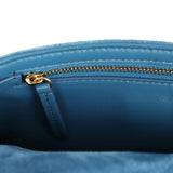 Chanel Mini "Souplissimo" Flap Bag Blue Suede Gold Hardware - Thumbnail View 11