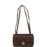 Chanel Mini "Souplissimo" Flap Bag Dark Brown Grained Calfskin Gold Hardware - Thumbnail View 7
