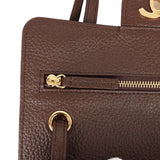 Chanel Mini "Souplissimo" Flap Bag Dark Brown Grained Calfskin Gold Hardware - Thumbnail View 8