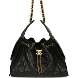 Pre-owned Chanel Mini 25 Hobo Bag Black Caviar Antique Gold Hardware - Thumbnail View 1