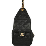 Pre-owned Chanel Mini 25 Hobo Bag Black Caviar Antique Gold Hardware - Thumbnail View 3