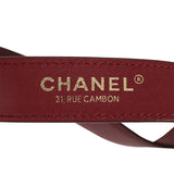 Chanel Small "CC Loop" Drawstring Bucket Bag with Leather Strap Dark Burgundy Suede, Calfskin Gold Hardware - Thumbnail View 9