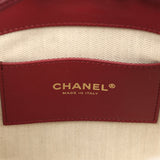 Chanel Small "CC Loop" Drawstring Bucket Bag with Leather Strap Dark Burgundy Suede, Calfskin Gold Hardware - Thumbnail View 10