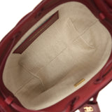 Chanel Small "CC Loop" Drawstring Bucket Bag with Leather Strap Dark Burgundy Suede, Calfskin Gold Hardware - Thumbnail View 11