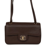Chanel Mini "Souplissimo" Flap Bag Dark Brown Grained Calfskin Gold Hardware - Thumbnail View 1