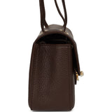Chanel Mini "Souplissimo" Flap Bag Dark Brown Grained Calfskin Gold Hardware - Thumbnail View 3