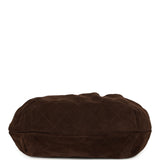 Chanel Large Pouch Dark Brown Suede Tortoiseshell Hardware - Thumbnail View 6