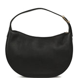 Chanel Round Top Handle Hobo Bag Black Grained Calfskin Gold Hardware - Thumbnail View 4