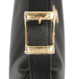 Chanel Round Top Handle Hobo Bag Black Grained Calfskin Gold Hardware - Thumbnail View 7