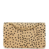 Chanel "Cheetah Print" Medium Flap Bag Light Beige Calf Hair and Black Lambskin Gold Hardware - Thumbnail View 4