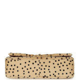 Chanel "Cheetah Print" Medium Flap Bag Light Beige Calf Hair and Black Lambskin Gold Hardware - Thumbnail View 6