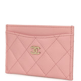 Chanel Classic Card Holder Pink Caviar Light Gold Hardware - Thumbnail View 5