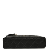 Chanel Top Handle Long Vanity Case with Chain Black Caviar Light Gold Hardware - Thumbnail View 6