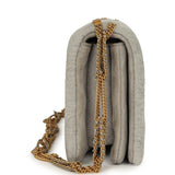 Chanel Medium Flap Bag Grey Shearling Antique Gold Hardware - Thumbnail View 3