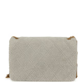 Chanel Medium Flap Bag Grey Shearling Antique Gold Hardware - Thumbnail View 4