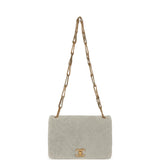 Chanel Medium Flap Bag Grey Shearling Antique Gold Hardware - Thumbnail View 7