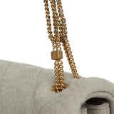 Chanel Medium Flap Bag Grey Shearling Antique Gold Hardware - Thumbnail View 9
