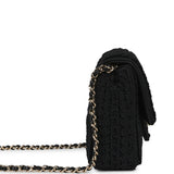 Chanel Mini "Coco Boho" Flap Bag Black Crochet Light Gold Hardware - Thumbnail View 3