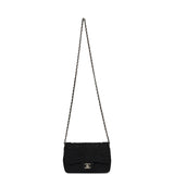 Chanel Mini "Coco Boho" Flap Bag Black Crochet Light Gold Hardware - Thumbnail View 7