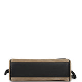 Chanel "Urban Essential" Flap Bag Dark Beige Suede, Black Calfskin Gold Hardware - Thumbnail View 6