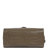 Chanel Barrel Clutch Bag with Chain Dark Khaki Croc Embossed Calfskin Gold Hardware - Thumbnail View 7