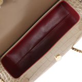 Chanel Barrel Clutch Bag with Chain Dark Khaki Croc Embossed Calfskin Gold Hardware - Thumbnail View 9