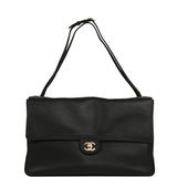 Chanel Maxi "Souplissimo" Large Flap Bag Black Grained Calfskin Gold Hardware - Thumbnail View 7