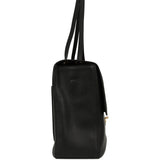 Chanel Maxi "Souplissimo" Large Flap Bag Black Grained Calfskin Gold Hardware - Thumbnail View 3