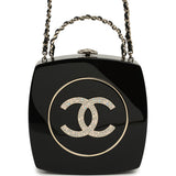 Chanel Makeup Palette Minaudiere Clutch with Chain Black, Multicolor Plexiglass, Strass, Light Gold Hardware - Thumbnail View 4
