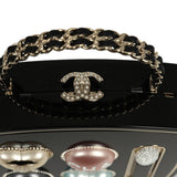 Chanel Makeup Palette Minaudiere Clutch with Chain Black, Multicolor Plexiglass, Strass, Light Gold Hardware - Thumbnail View 8
