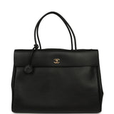 Chanel XXL "It Girl" Shopping Tote Black Calfskin Gold Hardware - Thumbnail View 1