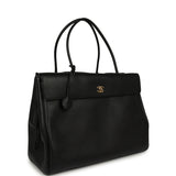 Chanel XXL "It Girl" Shopping Tote Black Calfskin Gold Hardware - Thumbnail View 2