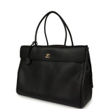 Chanel XXL "It Girl" Shopping Tote Black Calfskin Gold Hardware - Thumbnail View 5