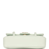 Chanel Mini Preppy Coco Clutch with Straps Light Blue Shiny Caviar Brushed Gold Hardware - Thumbnail View 6