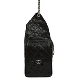 Chanel Medium 25 Hobo Bag Black Shiny Crumpled Calfskin Mixed Silver Hardware - Thumbnail View 3