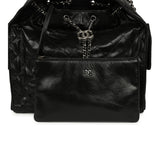 Chanel Medium 25 Hobo Bag Black Shiny Crumpled Calfskin Mixed Silver Hardware - Thumbnail View 8