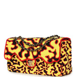 Chanel Maxi "Magma" Flap Bag Yellow, Red, Black Mixed Fibers Gold Hardware - Thumbnail View 5