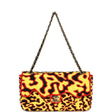 Chanel Maxi "Magma" Flap Bag Yellow, Red, Black Mixed Fibers Gold Hardware - Thumbnail View 7